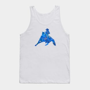 Barrel racing rider blue art Tank Top